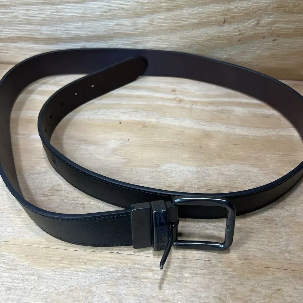 Levi's Men's Reversible Belt Black Brown Size 2X 46-48 Gunmetal Buckle